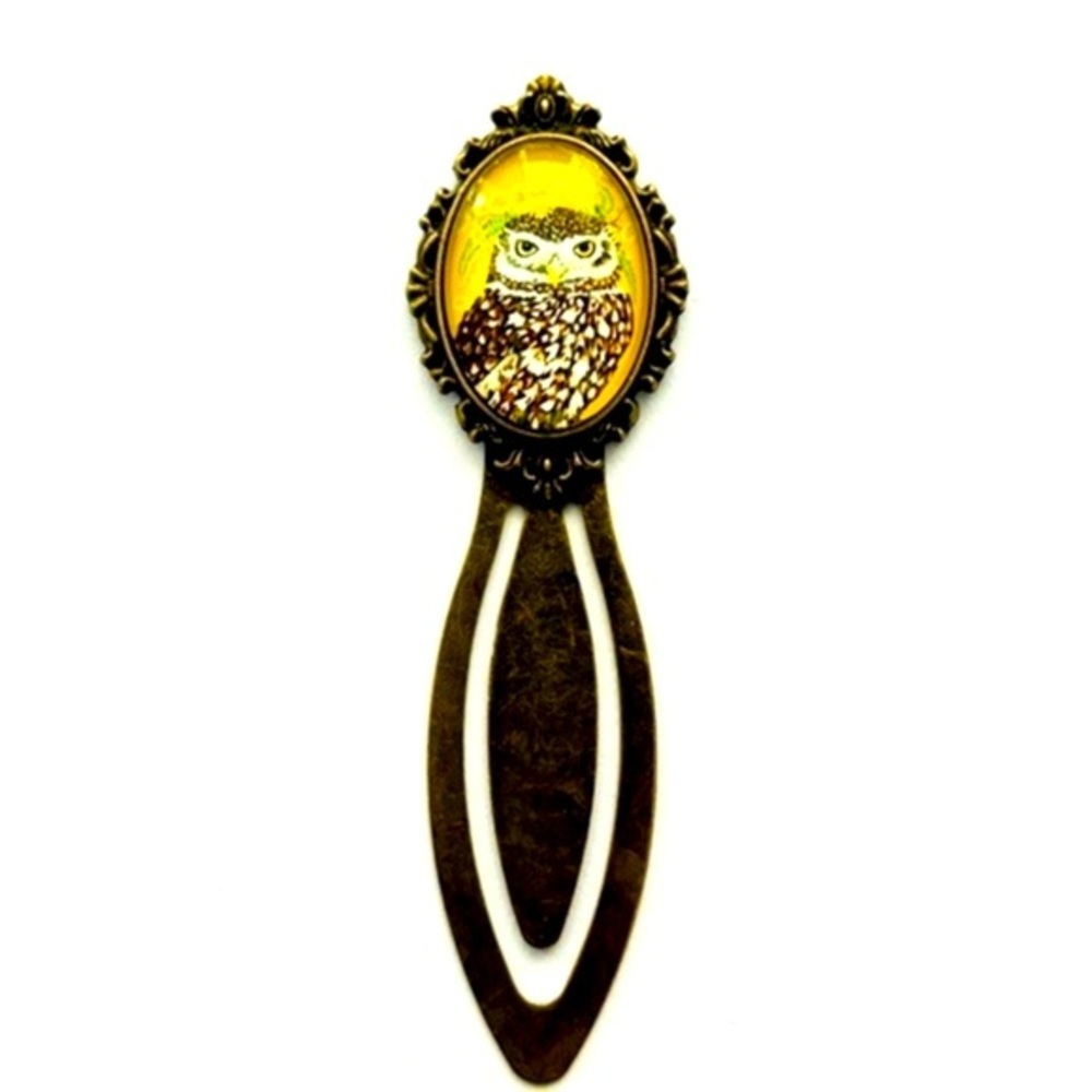 Retro Owl Antique Style Metal Bookmark, NWT, Handmade